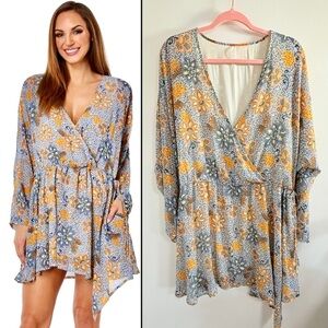Free People Teegan Floral Wrap Dress